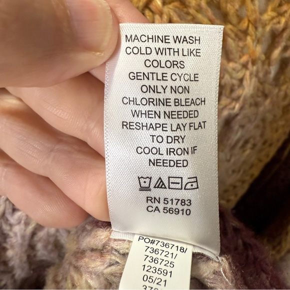 Maurices Spacedye Wave Stitch 3/4 Sleeve Cardigan Plus Size 3X - Picture 8 of 8